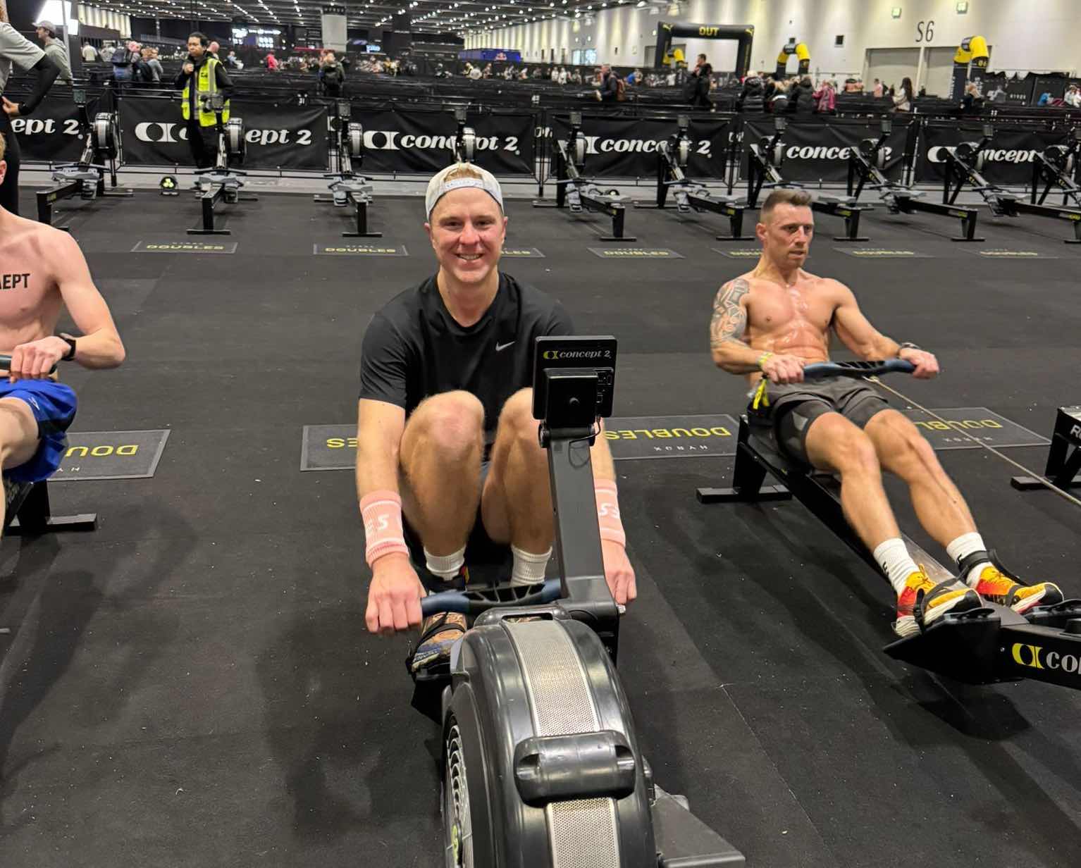 Happy Smiling Gentleman Having Fun at His First Hyrox Race