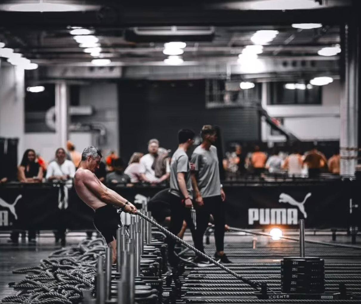 Hyrox London Sled Pull by NewWave Fitness Athlete 